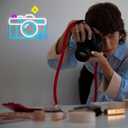 Camera Neon Sign Dimmable LED Light Up Wall Decor Multi-Color Retro Photography Studio Art Vintage Vlogger Background Accessory for Bedroom, Gaming Room, Store Photographer Gifts(13.3 * 12.2in)