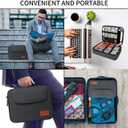 HOLIMET Cable Organiser Bag,Electronic Accessories Bag Double Layer for Travel Waterproof Cord Storage Organizer Bag for iPad, Kindle, Hard Drives, Cables, Chargers,Power Bank and More (Black)