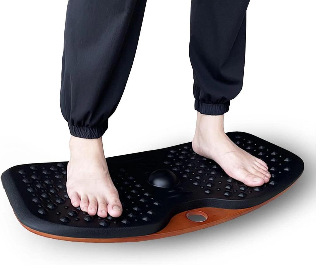 Standing Desk Anti fatigue Balance Board standing desk mat wobble board Rocker Board Comfort Mat for Office (Large Size)