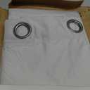 2-Panel-Curtain 100% Blackout, 54 Inch Length for Bedroom Living Room, Grommet Thermal Insulated Room Darkening Drapes, Light Blocking Window Treatment Decor, Pack of 2, 54x54, Silver Grey