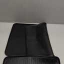 Silicone Coffee Mat, 24''x16'' Bar Mat with Detachable Dish Drying Mat - Fits Under Coffee Maker & Dish Rack (Black)