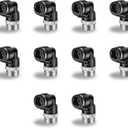 CNAODUN 10 Pcs Push to Connect Fittings 1/2 Inch Tube OD x 1/2 Inch NPT Thread Pneumatic Male Elbow Quick Connect Air line fittings
