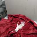 Tefici Electric Heated Blanket Throw, Super Cozy Soft 2-Layer Flannel 50" x 60" Heated Throw with 3 Heating Levels & 4 Hours Auto Off, Machine Washable, ETL&FCC Certified, Home Office Use, Red