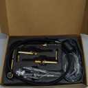 KENES Brushed Gold Pull Down Bathroom Faucet, 8 Inch 2 Handle Widespread Bathroom Faucet 3 Hole with Pull Out Sprayer, Bathroom Sink Faucet with Pop Up Drain & Supply Lines LJ-9058A-4