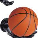 UNICRAFTALE Hand Shapes Black Basketball Holders Wall Mount Art Decor Stand Hand Sculpture Ball Holder Basketball Storage Rack Organizer Display Case for Ballr Gifts for Men Gamers 8.66"x6.69"x3.35"