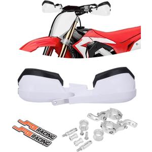 JFG RACING Handguards,Motorcycle Hand Guards Universal for 7/8" 22mm and 1 1/8" 28mm Handlebar for Dirt Pit Bike Motocross Enduro Snowmobile YZ KLR CRF TW TTR DRZ 125 150 200 250 350 450 - White
