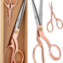 Mr. Pen- Fabric Scissors & Embroidery Scissors Set, 8.5" and 3.5", Stainless Steel, Rose Gold, Heavy Duty Fabric Shears