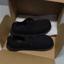 Men's Grey Steel Toe Loafers, Work Safety Shoes, Slip-On, Comfortable, Non-Slip, Breathable, Lightweight, 14, All Black/153