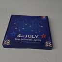 2 Pack 4th of July Window Lights,12IN 73LED Red White and Blue Star Lights with Timer Memory, Patriotic Star Twinkle Light 8 Modes for Wall, Independence Day, Memorial, Fourth of July Decor