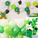 Dinosaur Party Balloons 100pcs 12 Inch White Fruit Light Green Dark Green Latex Balloons with Ribbon for Dinosaur Party Supplies Baby Shower Dino Jungle Jurassic Birthday Party Decorations