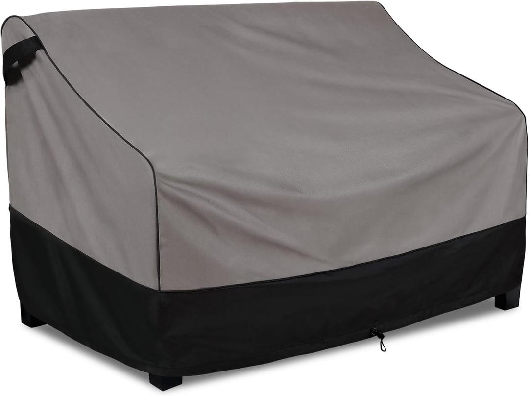 FORSPARK Patio Sofa Cover Waterproof, Heavy-Duty 2-Seater Outdoor Loveseat Cover, Universal Fit for Small Couches & Benches, Fits up to 54W x 38D x 35H
