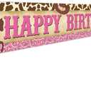 Large Western Cowgirl Happy Birthday Banner, Cowgirl Theme Birthday Party Supplies Decorations, Wild West Cowgirls Theme Bday Party Supplies Photo Backdrop (9.8 X 1.6 feet)