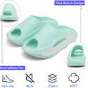 Kids Cloud Slides Boys Girls Comfy Pillow Slippers Summer Beach Sandals Non-Slip Thick Sole Slippers for Indoor Outdoor (Blue)