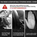 Elastic Car Steering Wheel Cover, Universal 15 inch Non-Slip Breathable Neoprene Steering Wheel Protector, Car Accessories for Women Men Fit Auto, Suvs, Truck Cow Print