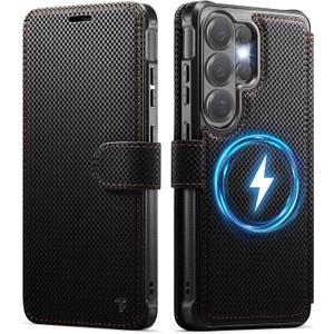 for Samsung Galaxy S26 Ultra Wallet Case Compatible with Magsafe, Magnetic RFID Blocking Card Holder Women Men Shockproof Wallet Phone Cover for Galaxy S26 Ultra 6.9", Black