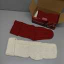 Minetom Personalized Christmas Stockings - 18” Large Knitted Xmas Stocking with DIY Snowman Wooden Name Tag, 6 Pack Hanging Family Stockings for Kids Mantels Christmas Holiday Decor, Red and White