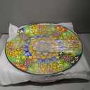 24 Pieces Dinnerware Sets, Ceramic Plates and Bowls Set, Microwave and Dishwasher Safe, Scratch Resistant, Bohemian Style Dishware Set, Service for 4