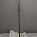 Warm Gold Curtain Rods for Windows 48 to 86", 1-Inch Blackout Curtain Rods with Aluminum Brackets and End Cap Finials, Adjustable Drapery Rods for Sliding Glass Door/Bedroom/Kitchen/Living Room Etc.