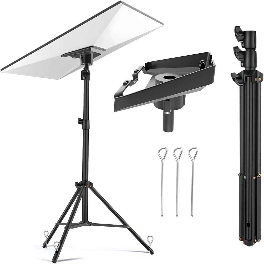 Starlink Gen 3 Tripod Stand with Tent Stakes & Alloy Pipe Adapter, Portable Rev4 Disc Mounting Kit for Camping, Outdoor Activities, Temporary Workplaces - Weatherproof Ground Anchor for Satellite Dish