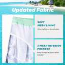 SURF CUZ Mens Swim Trunks 7" Swimming Trunks with Mesh Liner Quick Dry Swim Shorts for Men Swimwear Bathing Suits Pockets,Bird of Paradise,L (Green)