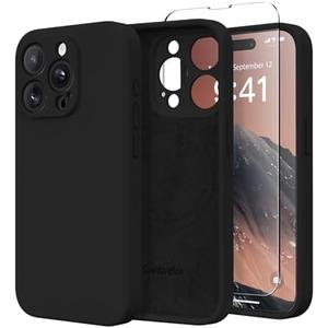SuydanBox Magnetic for iPhone 15 Pro Max Case, Compatible with MagSafe, [Full Camera Protection][Screen Protector] Silicone Shockproof Protective Phone Case for iPhone 15 Pro Max 6.7", Black