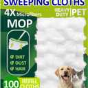 100 Count Velosweep Dry Sweeping Cloths Compatible for Swiffer Sweeper Mop, Heavy Duty Dry Sweeping Cloth Refills, Disposable Pet Sweeper Mop Pads for All Purpose Multi Surface Floor Cleaning