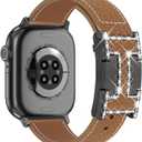 Leather Magnetic Watch Band Compatible with Apple Watch Bands for Women