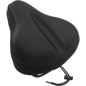 Bike Seat Cushion, Comfortable Bicycle Saddle Cover for Indoor and Outdoor Cycling, Padded Gel Cover for Exercise, Mountain & Road Bikes, Universal Fit for Peloton & Stationary Bikes