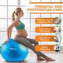 SmarterLife PRO MAX Exercise Ball Yoga, Stability & Balance Trainer for Core Workouts, Fitness, Physical Therapy, Pregnancy & Office Chair Support Anti-Slip, Anti-Burst, 55 cm