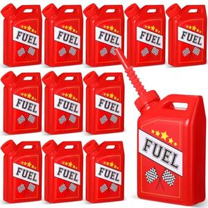 Mifoci 12 Pack Race Car Fuel Can Cups Set 11 oz Car Fuel Can Drinking Cups with Straw Racing Car Theme Birthday Party Favor for Kids Racing Car Theme Birthday Party Baby Shower Supplies