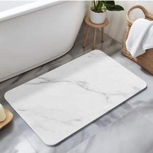 HBlife 23.5" X 15" Quick Drying Stone Bath Mat for Bathroom, Diatomaceous Earth Stone Drying Mat for Kitchen Counter