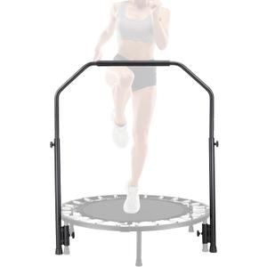 TOBWOLF Trampoline Handle Bar FIT 6 Feet Straight 40" Rebounder Round Fitness Trampolines, (Trampoline Not Included) Mini Trampolines Handle Bar ONLY Fit for Foot Tube Within 2.5CM/0.98IN Dia