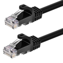 Monoprice Cat6 2ft Black Patch Cable UTP 24AWG 550MHz Pure Bare Copper Snagless RJ45 Flexboot Series Ethernet Cable