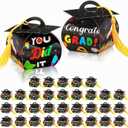 Outus 30 Pcs Graduation Cap Candy Boxes Congrats Grad Gift Box with Gold Tassel Graduation Party Favor Boxes for Class of 2026 Preschool Kindergarten Kids Party Supplies Decoration