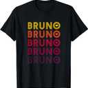 Cute Bruno Lover Heart T-Shirt Man Women T-Shirt (Black, XL)