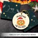 5 x Pizza Ornaments for Christmas Tree 2025, Double Sided Ceramic Food Ornaments for Christmas Tree Decorations, Food Lovers Gifts for Women Men Friends Coworker, for Pizza Lovers