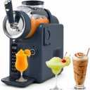 SYINTAO Slushie Machine No Ice Needed, 2-in-1 Frozen Drink & Soft Serve Ice Cream Maker, Self-Chilling Slushy Maker with 5 Presets, LED Display & Auto Clean for Home & Party (Blue&Gray)