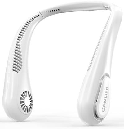 Portable Bladeless Neck Fan, Birthday Gifts for Girl Boy Mom Dad, Father‘s & Mother’s Day Gifts, Wearable Cooling Fan, 5000mAh Rechargeable Battery, Essential for Camping Beach Vacation(2026 Upgraded)