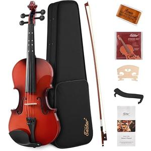 Eastar Violin 4/4 Full Size for Adults, Violin Set for Beginners with Hard Case, Rosin, Shoulder Rest, Bow, and Extra Strings (Imprinted Finger Guide on Fingerboard), EVA-2