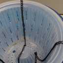 QCQHDU Self Watering Hanging Pots, 2 Pack 7.2 Inch Hanging Planters for Plants Indoor, Outdoor Plant Hanger Flower Pots with Drainage Holes and 3 Hooks Chains for Garden Home (Klein Blue)