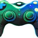 Meeting Story Game Controller Shaped Plush Throw Pillow Cushion for Boys and Girls Gamer Room Decoration for Sofa Couch/Computer Chair/Bed Gifts for Teen Boys Gaming Toy Pillow (Blue Green, Large)