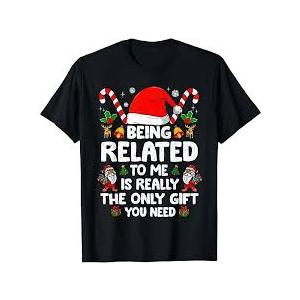 Merry Christmas Lights Santa Hat Xmas Family Matching Pajama T-Shirt 4XL Gray
