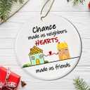 2 x Neighbor Christmas Ornaments 2025, Chance Made Us Neighbors Ornament, Neighbor Gifts for Christmas, Neighbors and Friends Gifts Ideas, Best Neighbor Ceramic Ornaments