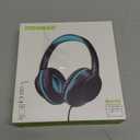 Kids Headphones Over-Ear Headphones for Kids/Teens/School with 94dB Volume Limited Adjustable Stereo 3.5MM Jack Wire Cord for Fire Tablets/Travel/PC/Phones(Black)