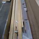 Brisca Full Size Loft Bed with Desk and Shelves,Multifunctionl Bedroom Bed Frame w/Two Built-in Drawers & Storage Staircase,Solid Wood Slats Support,for Kid Adult Boy Girl Teens,White