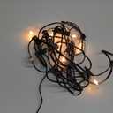 Outdoor String Lights 25 Feet G40 LED Patio Lights, Plug-in, 13 Plastic Edison Bulbs(1 Spare), Waterproof Connectable Hanging Light for Backyard Porch Balcony Party Decor, E12 Base, Black