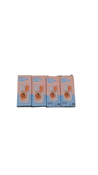 Orange Juice Box Floss Dispenser, Pack Of 4