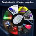 LECART 6 Pcs Motorcycle Lights with Remote Wireless Led Anti-Collision Light 7 Colors USB Rechargeable High Brightness Aircraft Strobe Drone Lights