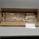 Tandefio 2 Sets Acrylic Candelabra Centerpieces 42.5" Tall Clear Candle Holders Pillar Taper Candlestick with Lampshades 5 Arm Floor Candelabra Stand for Wedding Christmas Ceremony Dinner Party