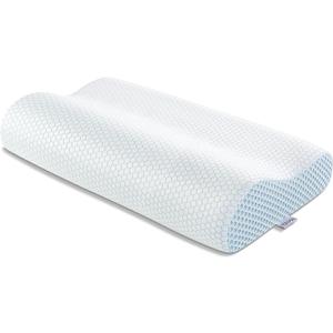 Anvo Pillowcase for Memory Foam Pillow, Pillow Cover Protector for Contour Pillow (Blue White, 1PC)